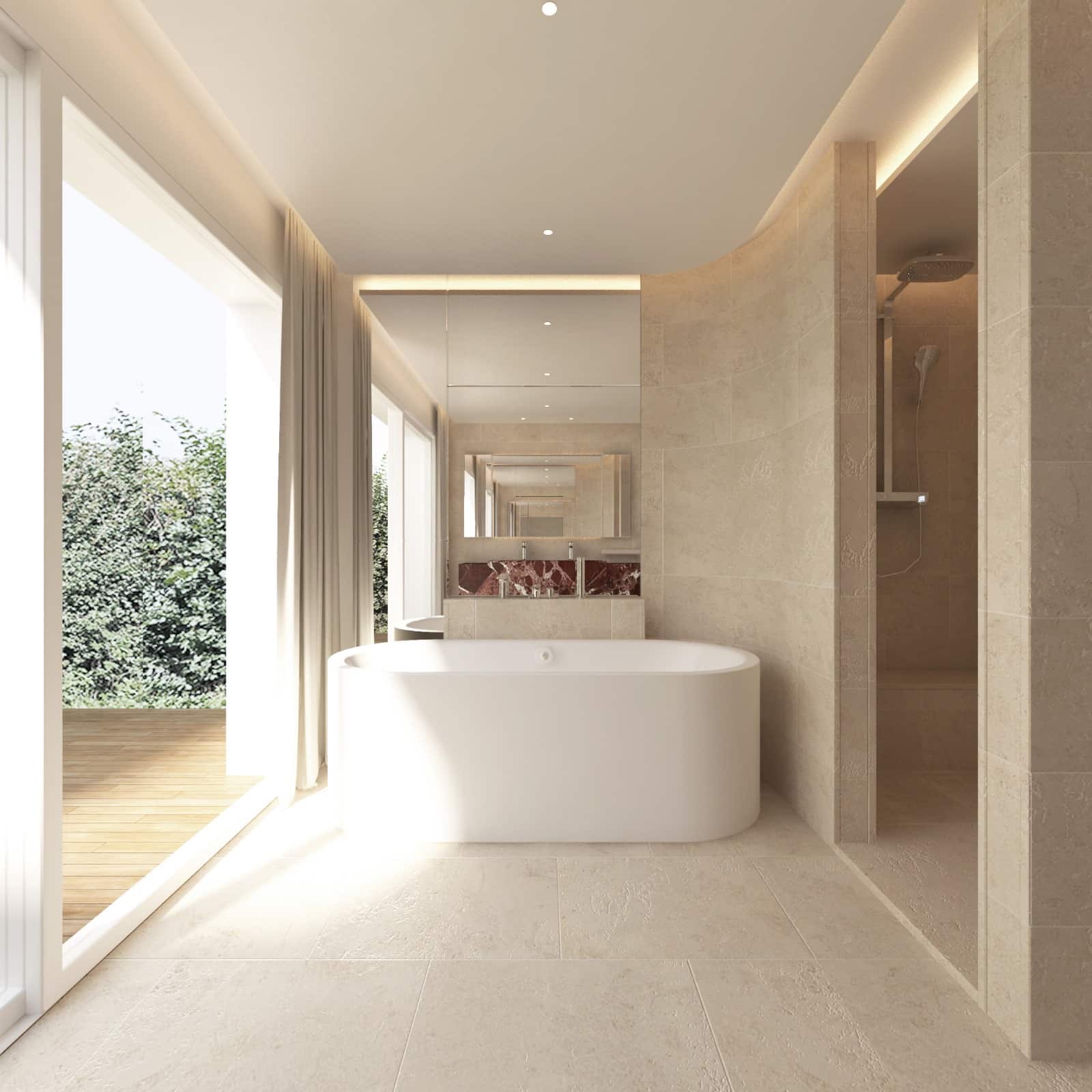 Suite terrasse salle de bain 1